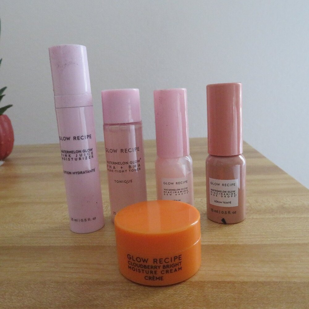 GLOW RECIPE - Set of 5 Mini/Deluxe Sample Sized Products - NWOT - Picture 1 of 8